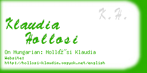 klaudia hollosi business card